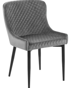 Set di 2 sedie da pranzo SOLANO Velluto Grigio