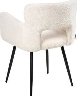 Set di 2 sedie da pranzo SANILAC Bouclé Bianco