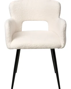 Set di 2 sedie da pranzo SANILAC Bouclé Bianco