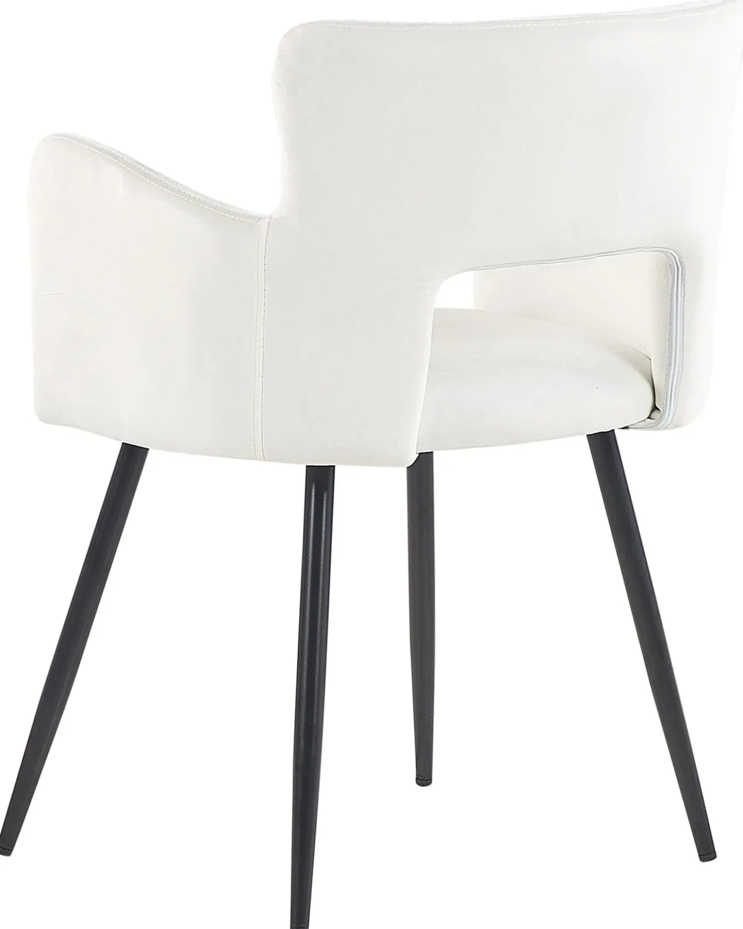Set di 2 sedie da pranzo SANILAC Velluto Bianco