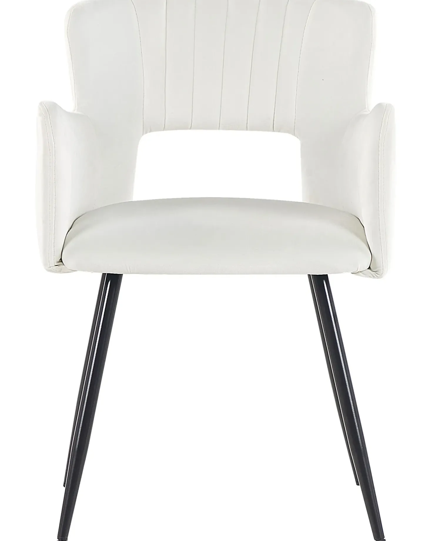 Set di 2 sedie da pranzo SANILAC Velluto Bianco