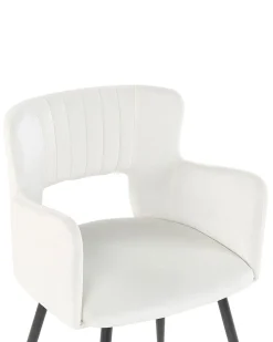 Set di 2 sedie da pranzo SANILAC Velluto Bianco