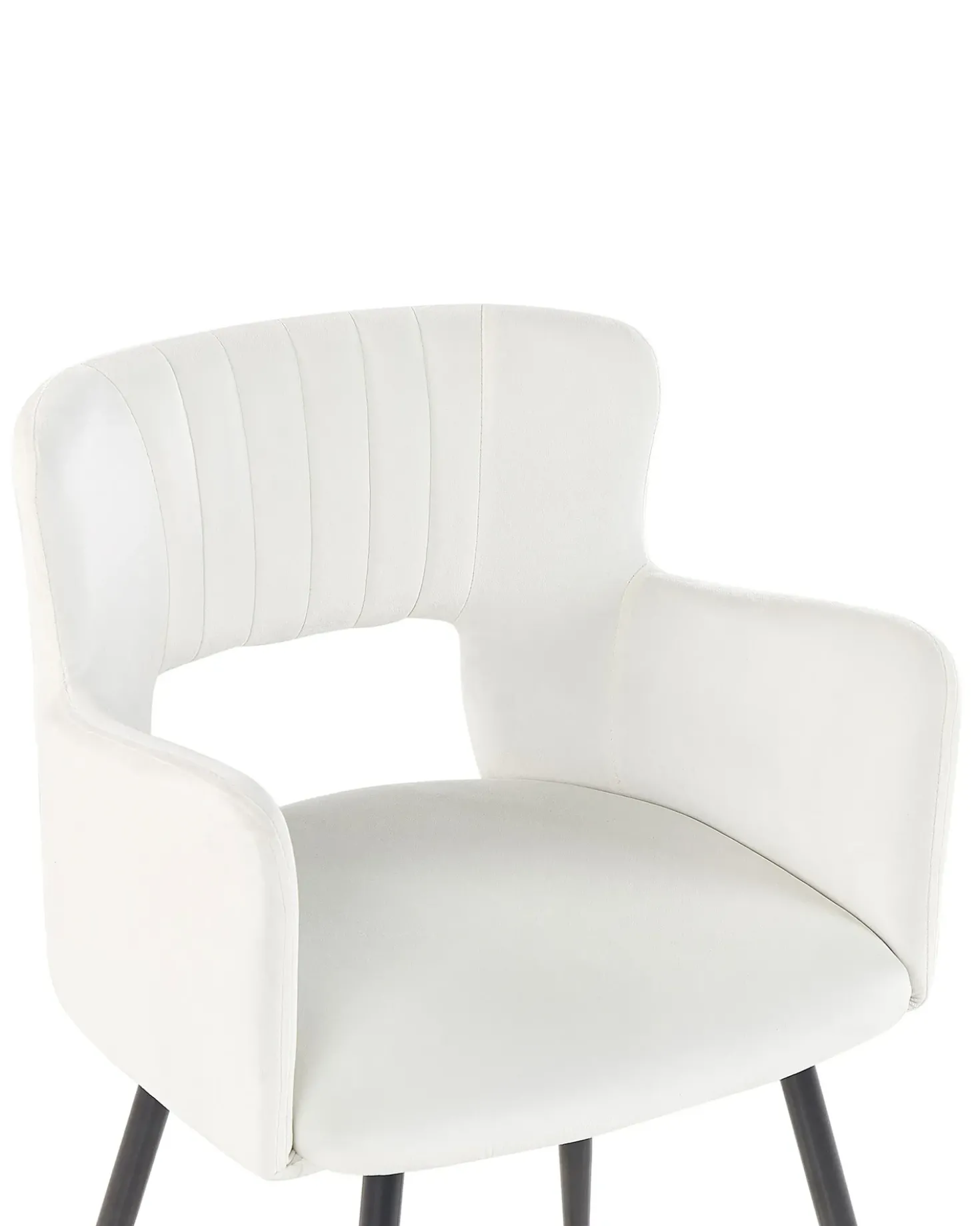 Set di 2 sedie da pranzo SANILAC Velluto Bianco