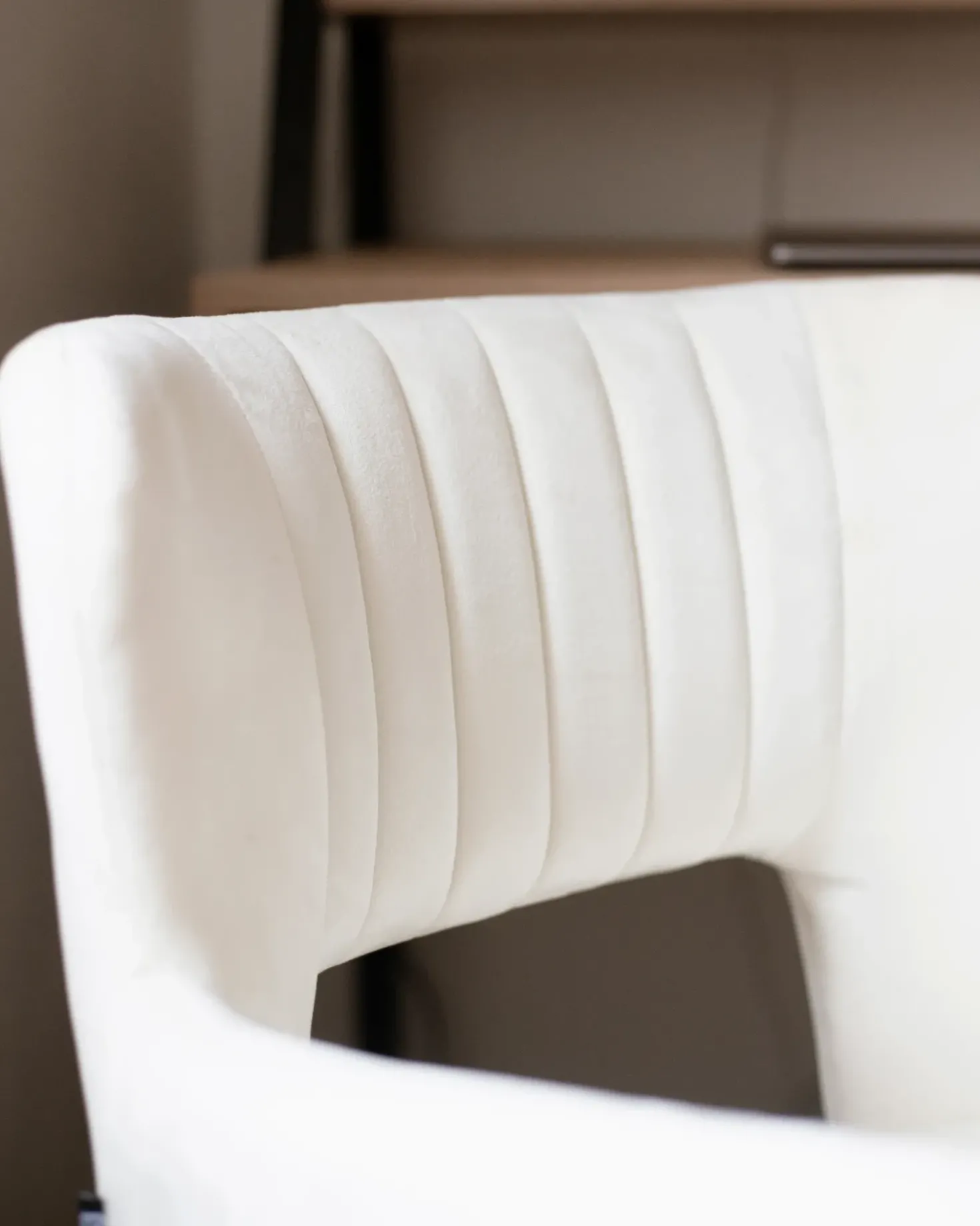 Set di 2 sedie da pranzo SANILAC Velluto Bianco