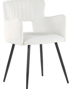 Set di 2 sedie da pranzo SANILAC Velluto Bianco
