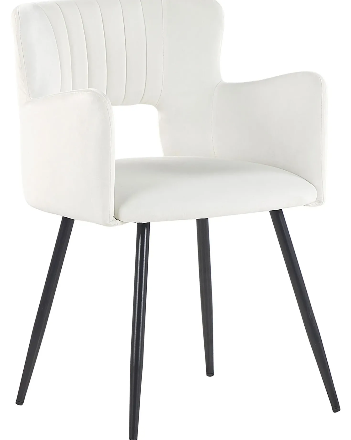 Set di 2 sedie da pranzo SANILAC Velluto Bianco