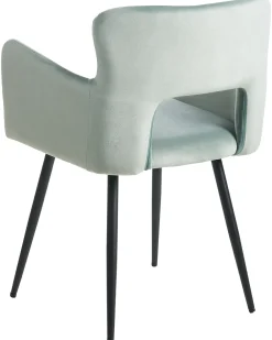 Set di 2 sedie da pranzo SANILAC Velluto Azzurro