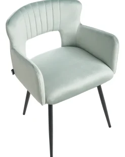 Set di 2 sedie da pranzo SANILAC Velluto Azzurro