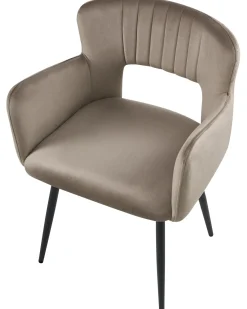 Set di 2 sedie da pranzo SANILAC Velluto Tortora