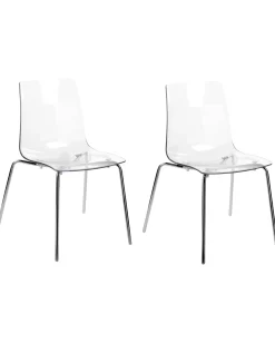 Set di 2 sedie da pranzo SILERTON Trasparente