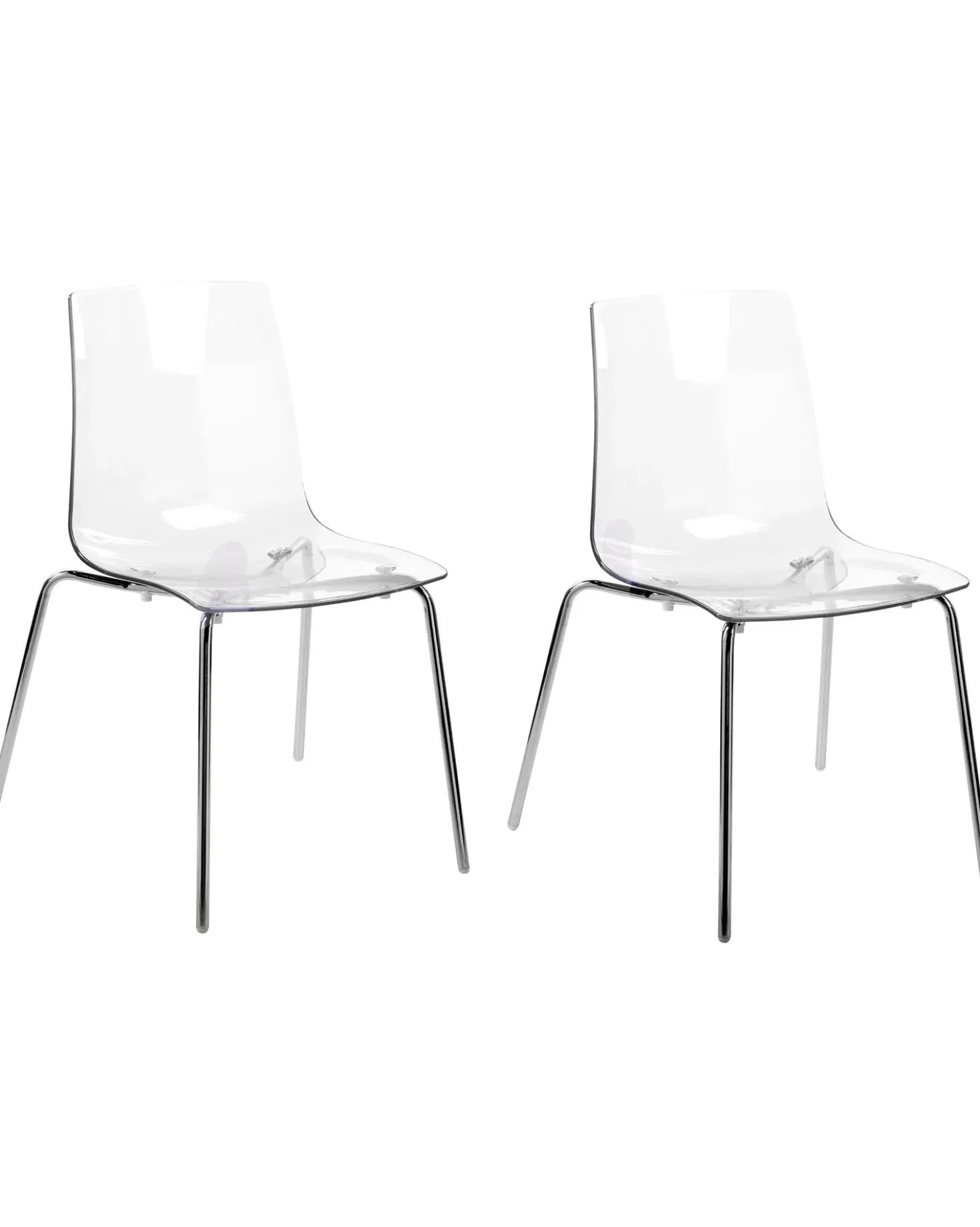 Set di 2 sedie da pranzo SILERTON Trasparente