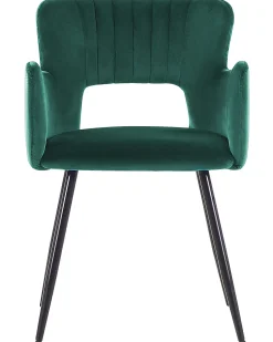 Set di 2 sedie da pranzo SANILAC Velluto Verde smeraldo