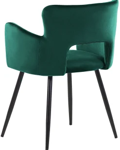 Set di 2 sedie da pranzo SANILAC Velluto Verde smeraldo