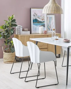Set di 2 sedie da pranzo SYLVA Bianco