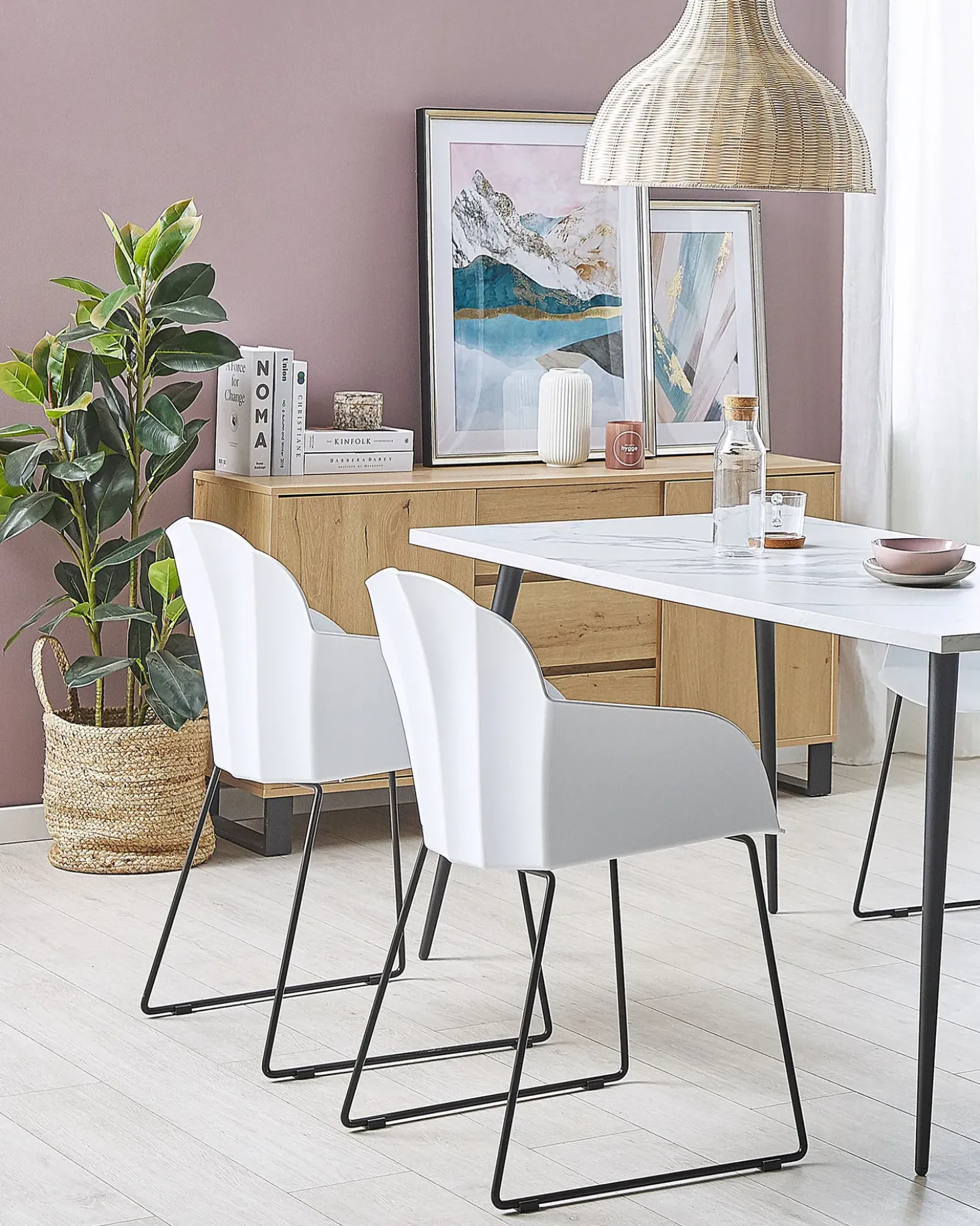 Set di 2 sedie da pranzo SYLVA Bianco