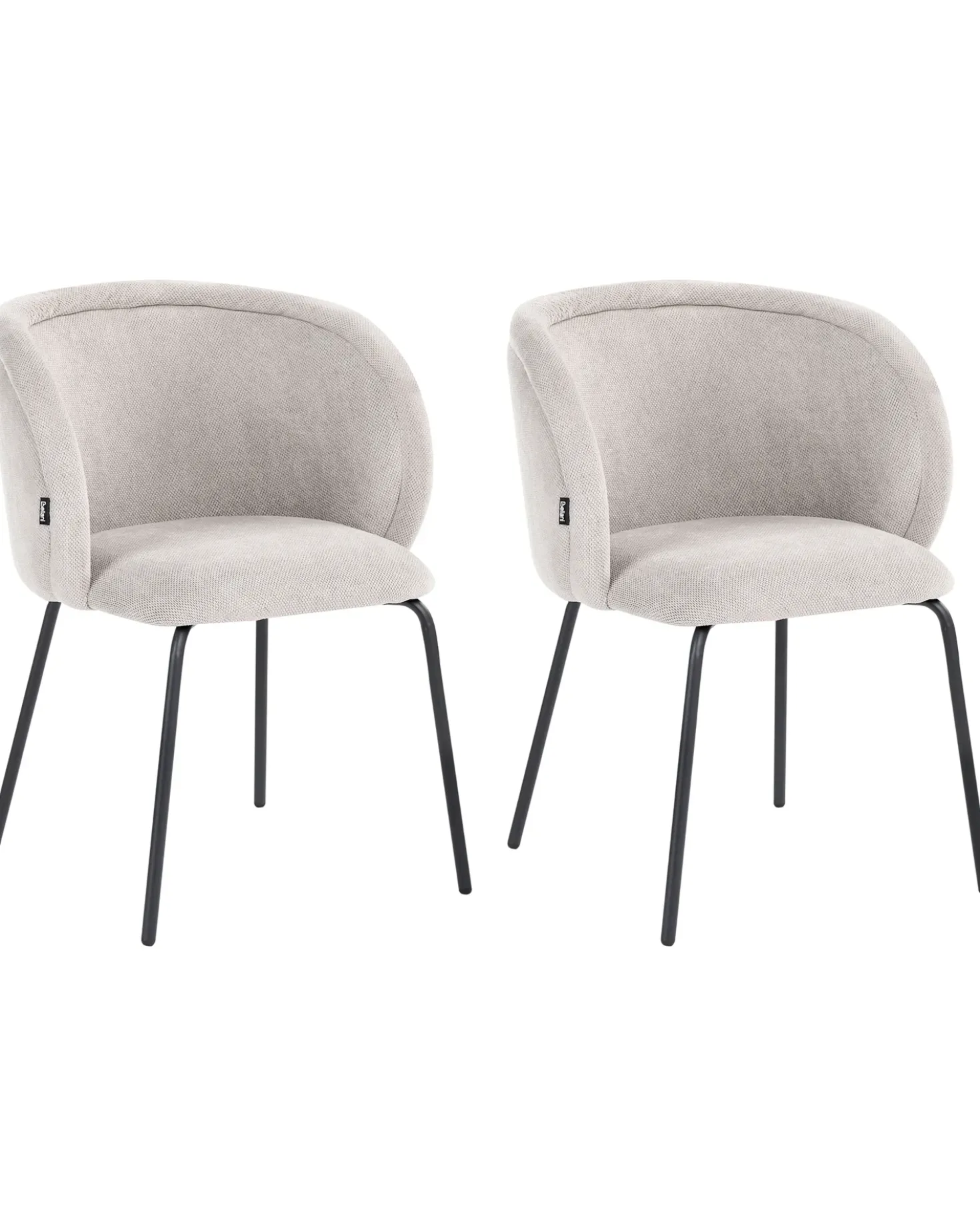 Set di 2 sedie da pranzo SARASOTA Tessuto Bianco sporco