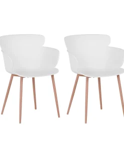 Set di 2 sedie da pranzo SUMKLEY Bianco