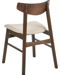 Set di 2 sedie da pranzo SMILEY Legno Marrone/Beige