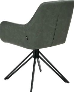Set di 2 sedie da pranzo SANSARC Pelle sintetica Verde scuro