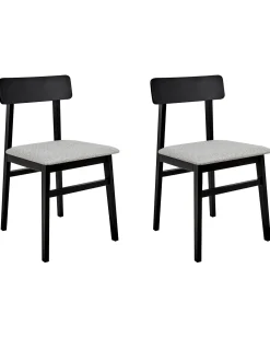 Set di 2 sedie da pranzo STACY Legno Grigio chiaro