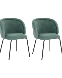 Set di 2 sedie da pranzo SARASOTA Tessuto Verde chiaro