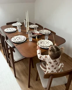 Set di 2 sedie da pranzo STACY Legno Tortora