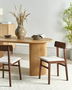 Set di 2 sedie da pranzo STACY Legno Tortora