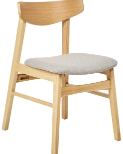Set di 2 sedie da pranzo SMILEY Legno Marrone chiaro/Grigio