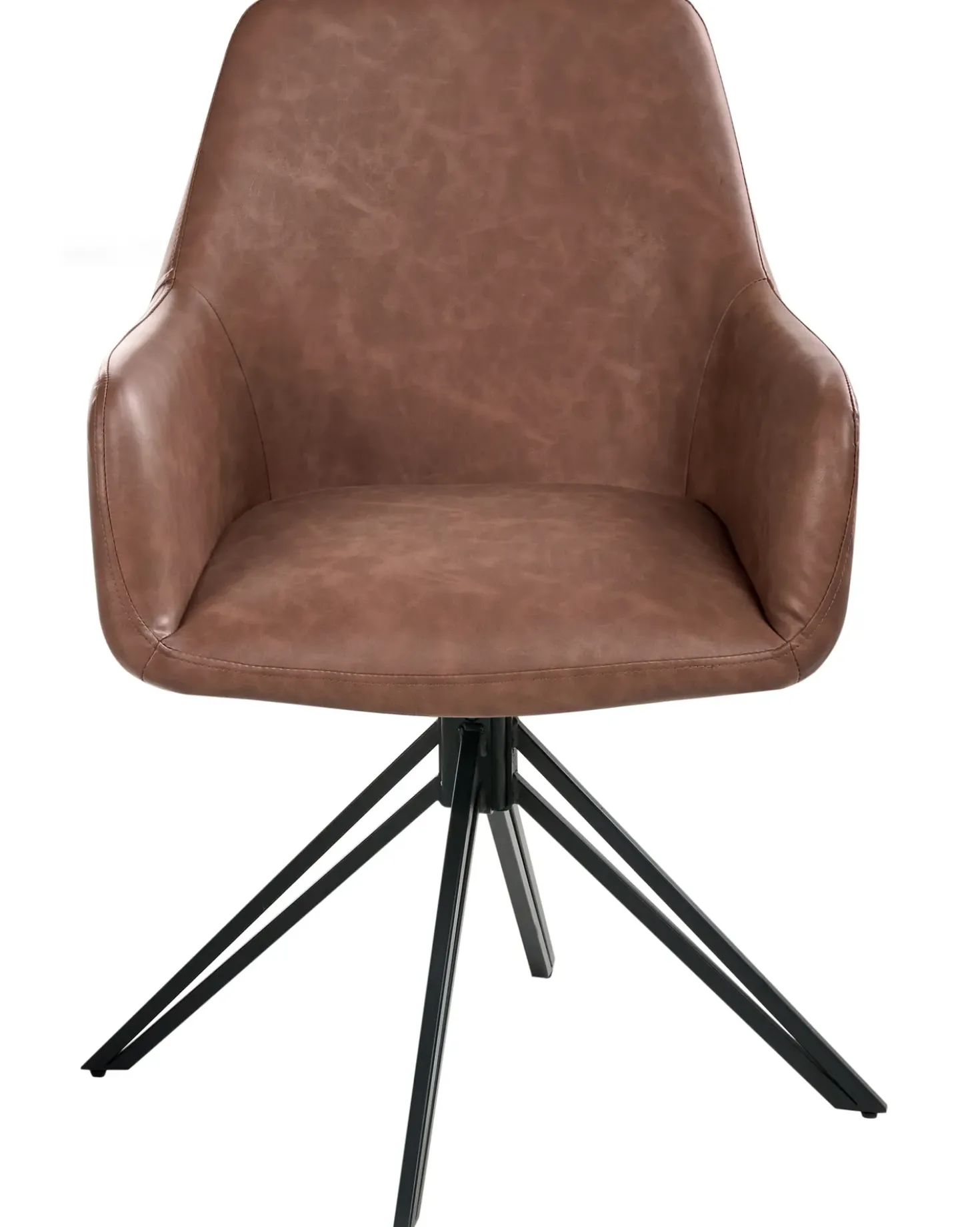 Set di 2 sedie da pranzo SANSARC Pelle sintetica Marrone