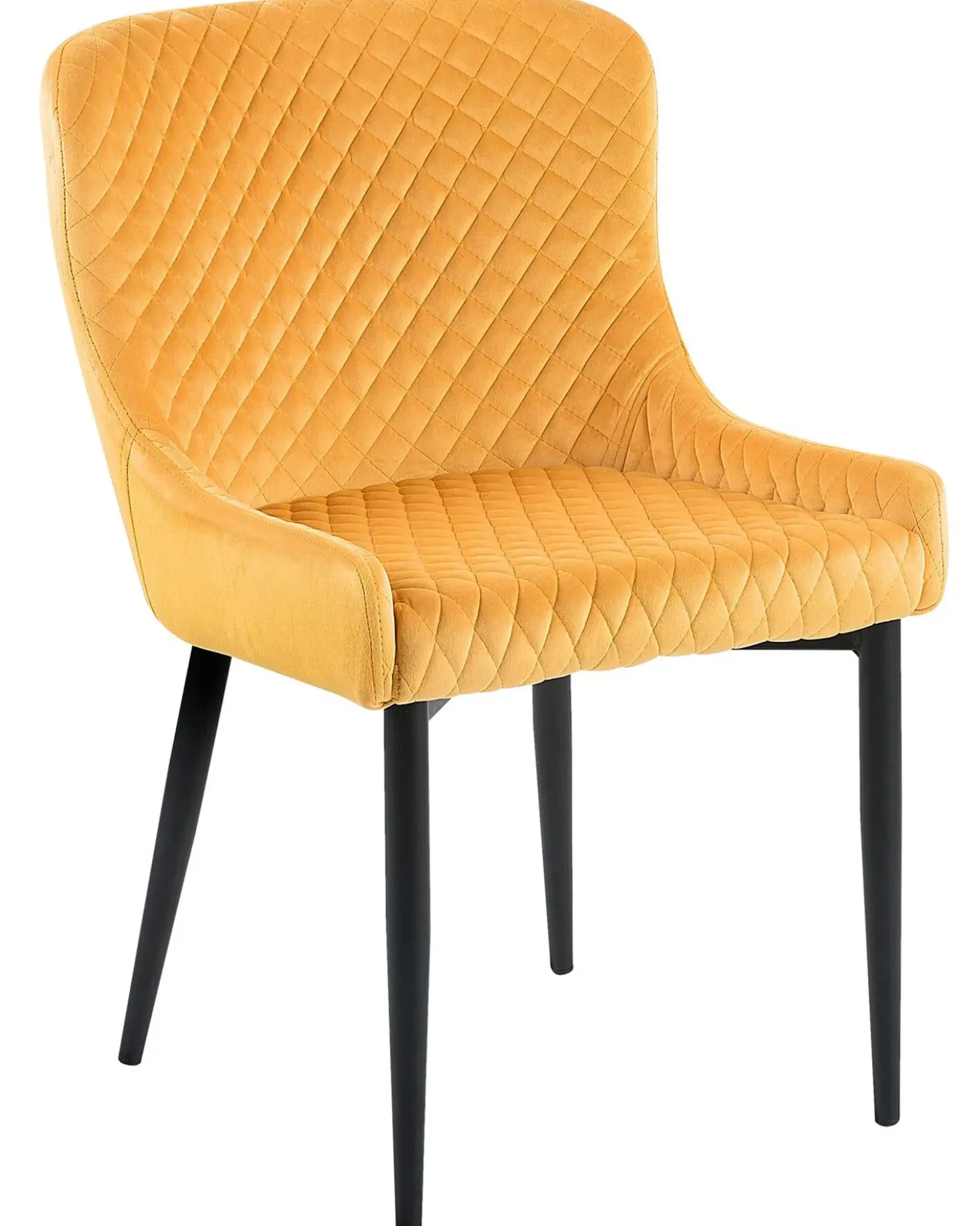 Set di 2 sedie da pranzo SOLANO Velluto Giallo