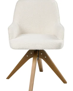 Set di 2 sedie da pranzo SYLVANIA Bouclé Bianco sporco