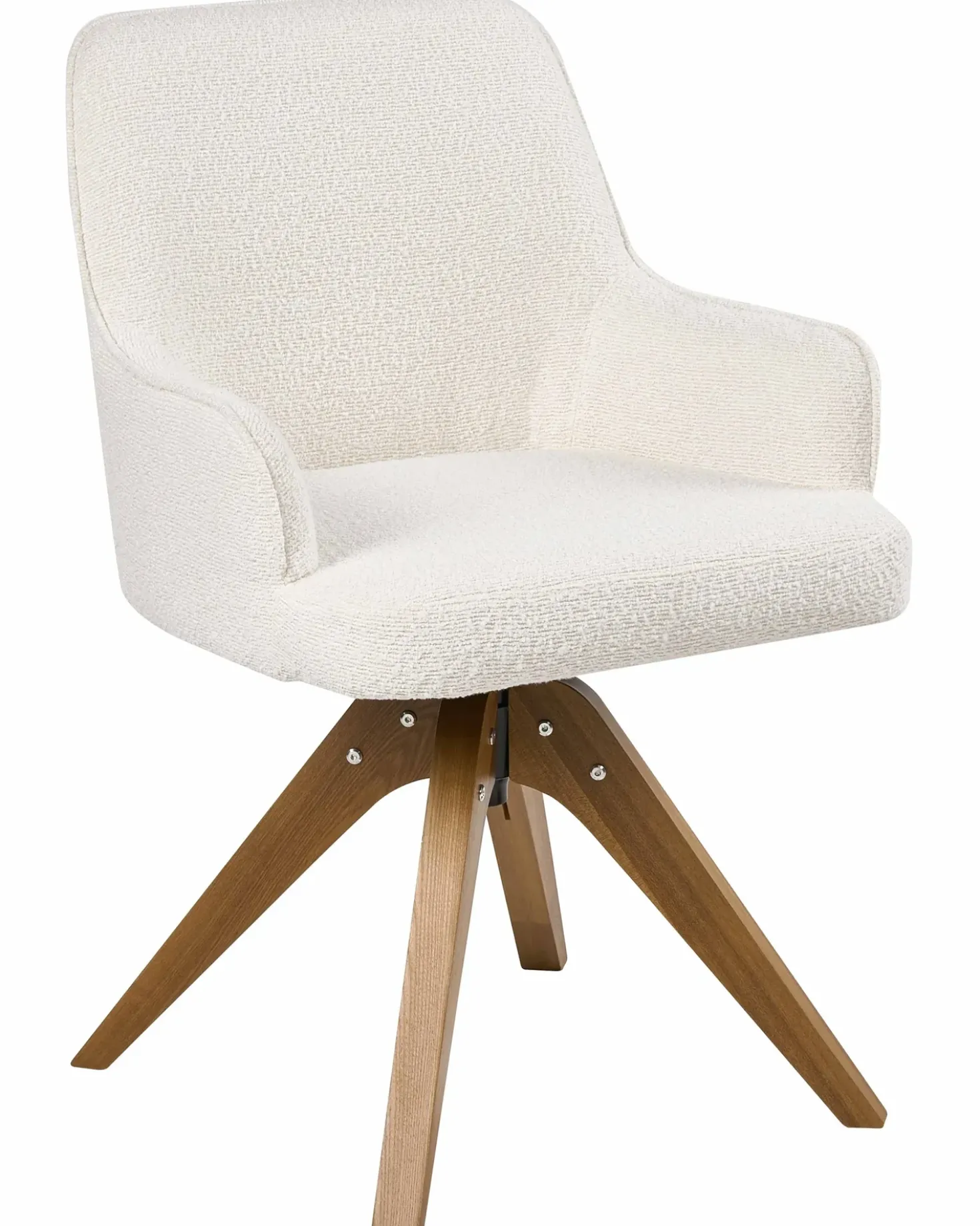 Set di 2 sedie da pranzo SYLVANIA Bouclé Bianco sporco