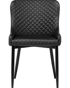 Set di 2 sedie da pranzo SOLANO Pelle sintetica Nero