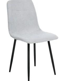 Set di 4 sedie da pranzo TUSCOLA Tessuto Grigio chiaro
