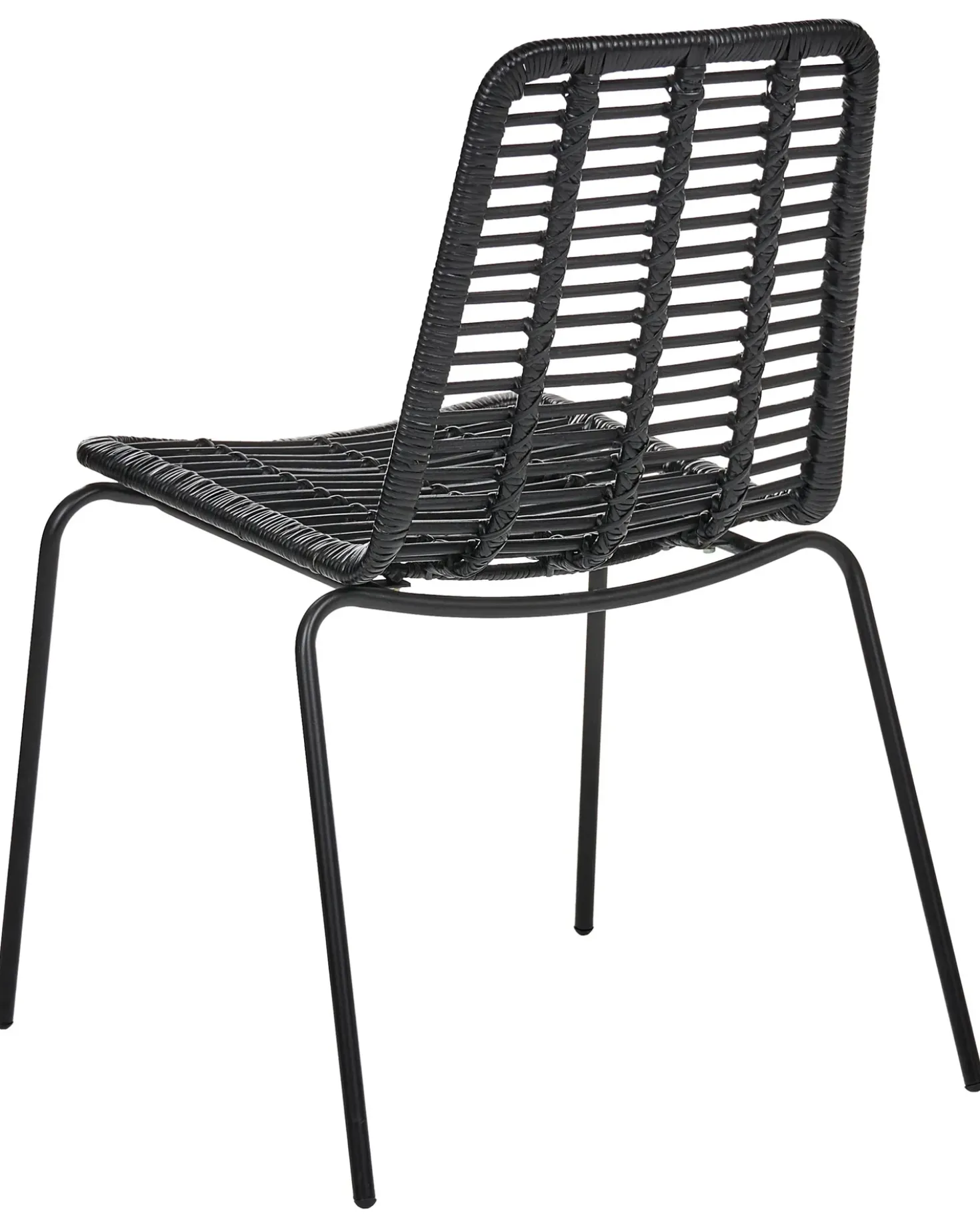 Set di 2 sedie da pranzo TAOS Rattan Nero
