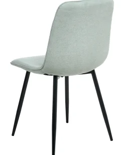 Set di 4 sedie da pranzo TUSCOLA Tessuto Verde chiaro