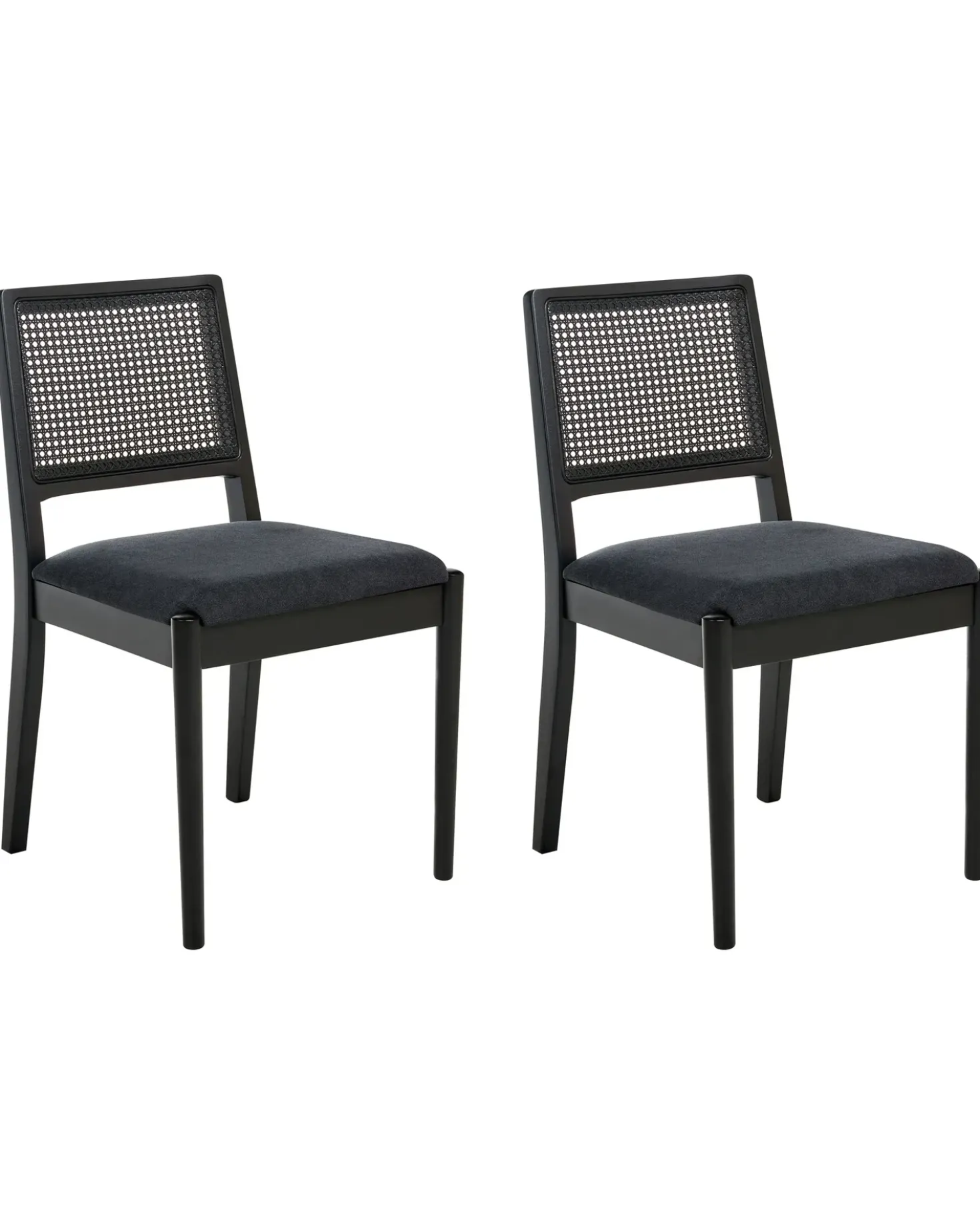 Set di 2 sedie da pranzo TAMARAC Legno Nero