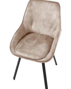Set di 2 sedie da pranzo TERLTON Velluto Beige