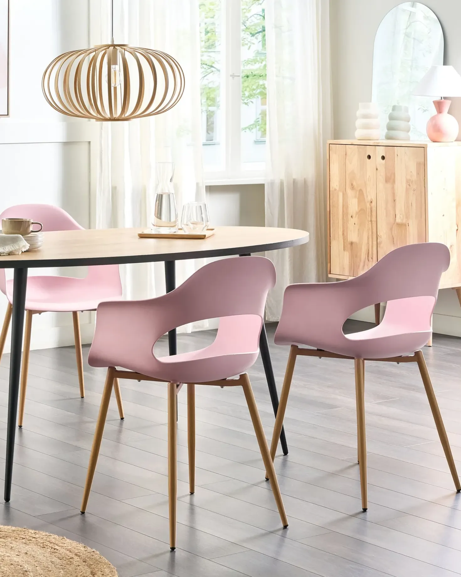 Set di 2 sedie da pranzo UTICA Rosa