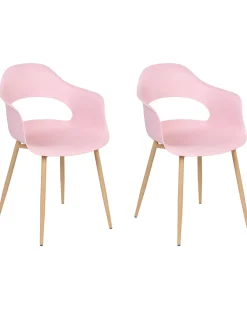 Set di 2 sedie da pranzo UTICA Rosa