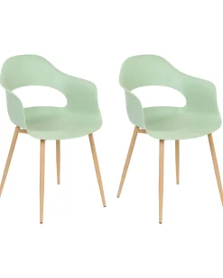 Set di 2 sedie da pranzo UTICA Verde chiaro