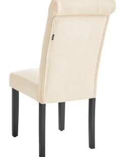 Set di 2 sedie da pranzo VELVA Tessuto Beige chiaro