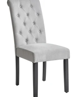 Set di 2 sedie da pranzo VELVA Tessuto Grigio