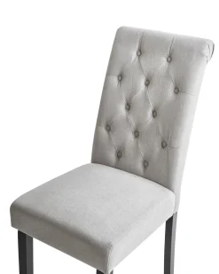 Set di 2 sedie da pranzo VELVA Tessuto Grigio