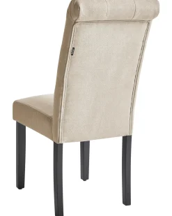 Set di 2 sedie da pranzo VELVA Tessuto Beige sabbia