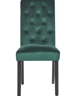 Set di 2 sedie da pranzo VELVA Velluto Verde scuro