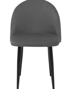 Set di 2 sedie da pranzo VISALIA Velluto Grigio