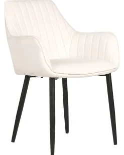 Set di 2 sedie da pranzo WELLSTON Velluto Bianco sporco
