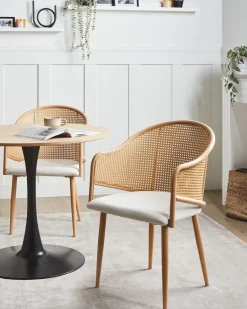 Set di 2 sedie da pranzo WEIMAR Metallo Marrone chiaro