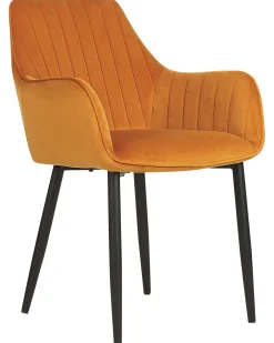 Set di 2 sedie da pranzo WELLSTON Velluto Arancione